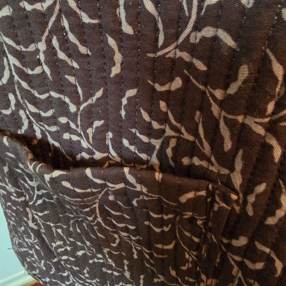 Reversible Quilted Jacket in Cream & Brown - Picture 6 of 16